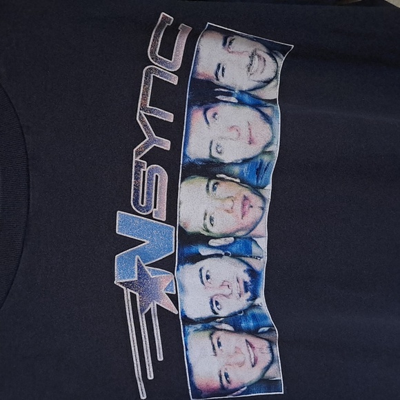 Vintage N’Sync Celebrity Tour 2002 Tour Tshirt Made In USA Size L Band Tshirt - Picture 2 of 11